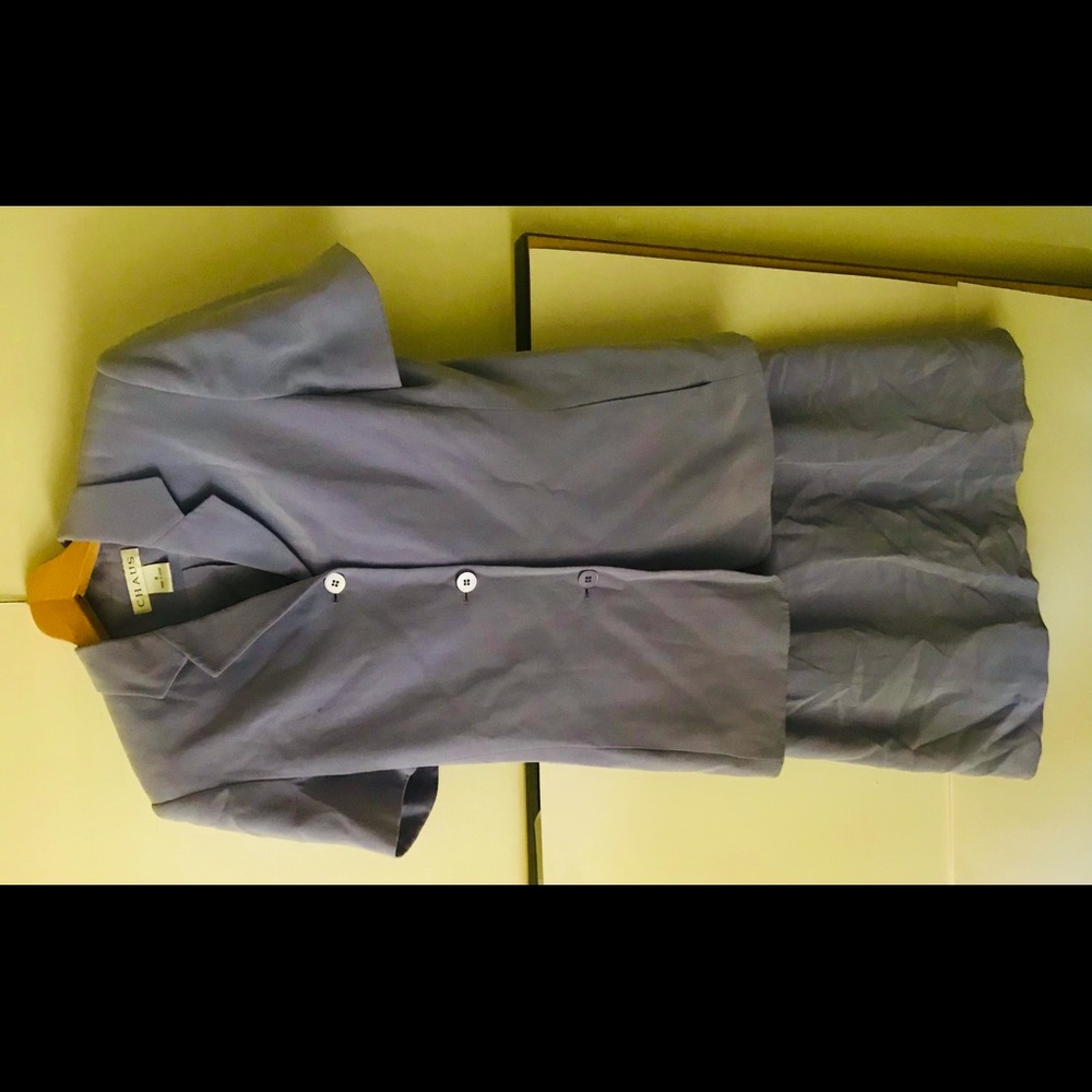 Chaus Purple Skirt Suit 100% Silk Fully Lined - Picture 16 of 16